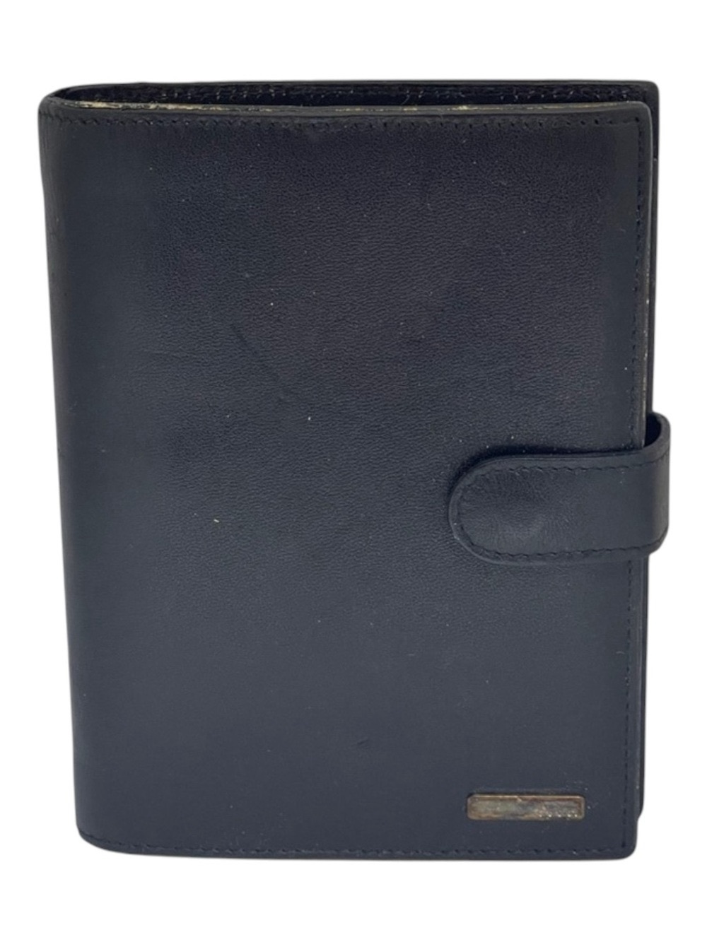 Vintage: Gucci ♛ Small Leather Daily Organizer Book ♛ Gold Logo Hardware Plaque - Picture 2 of 16